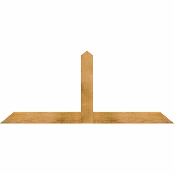 Ekena Millwork Portland Rough Sawn Timber Gable Bracket, Western Red Cedar, 60"W x 25"H x 2"D x 4"F, 10/12 Pitch GBW060X25X0204POR00RWR - main